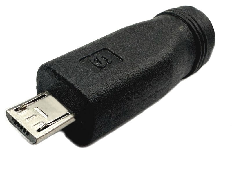MICRO USB公-DC座2.1孔 轉接頭(限用5V)